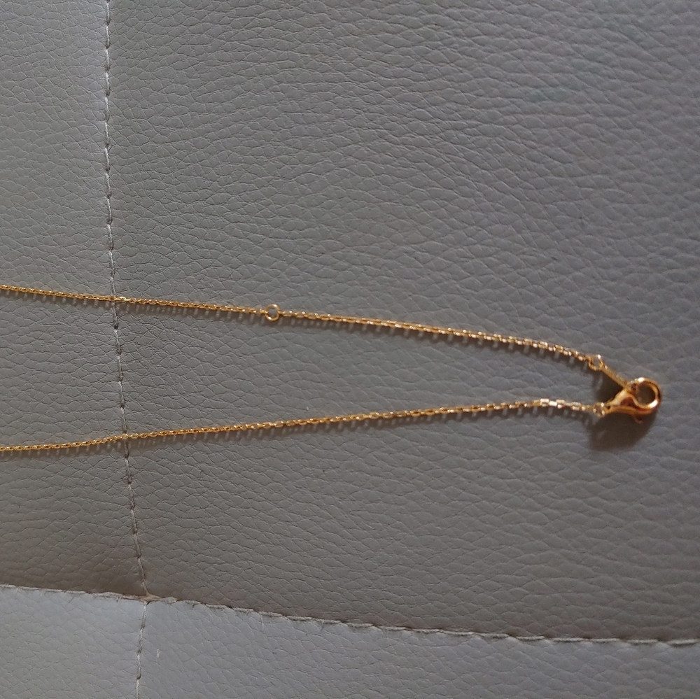 18K gold sterling silver Black Clover necklace - Picture 4 of 7